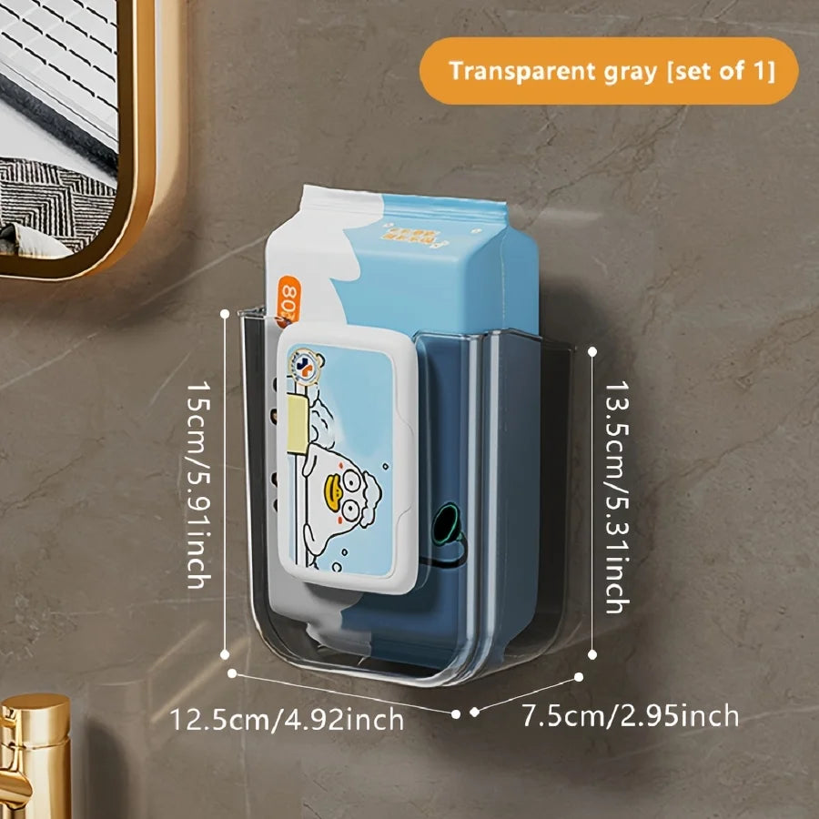 Bathroom Non Perforated Wall Mounted Wet Tissue Storage Box with Large Opening and Strong Load-Bearing Capacity